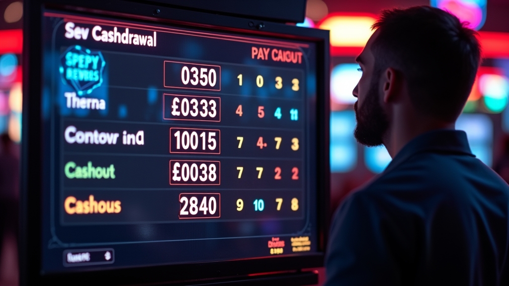 Auszahlungsdauer und Limits werden an einem Casino-Display verglichen