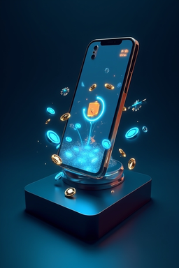 Smartphone mit Casino-App