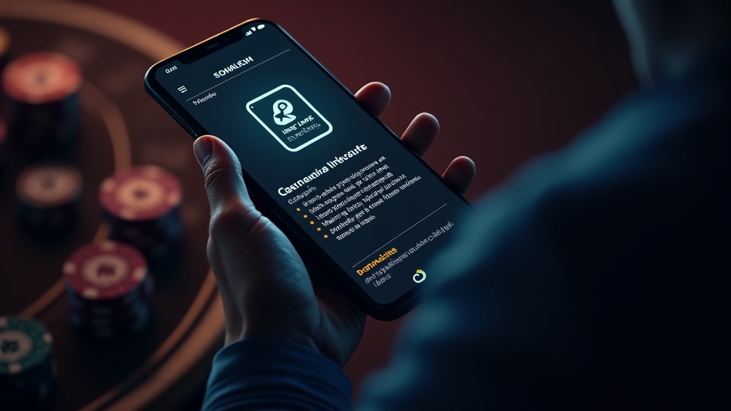 Smartphone zeigt Download und Installation einer Casino-App